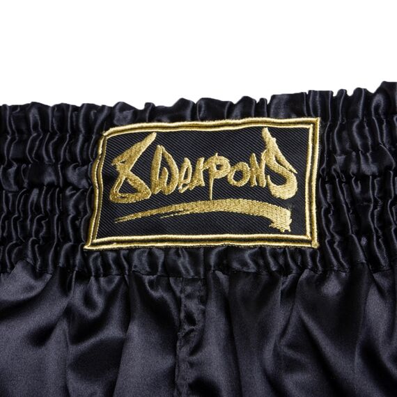 Pantaloncini Muay Thai 8Weapons Strike – Nero/Oro – XXL, Taglia: 2XL, Colore: Nero, 3 image