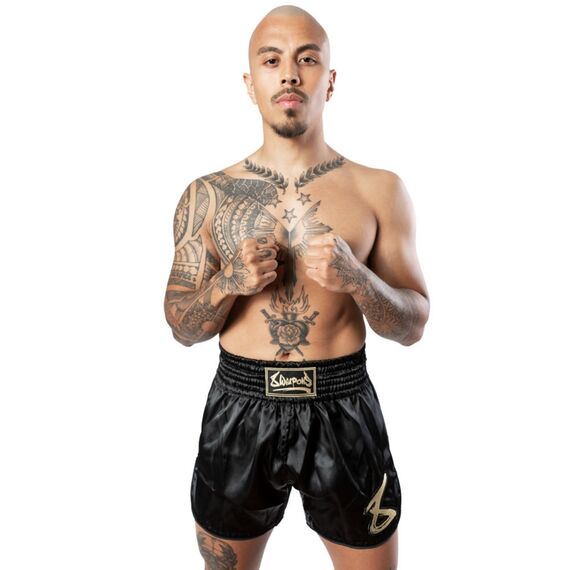 Pantaloncini Muay Thai 8Weapons Strike – Nero/Oro – XXL, Taglia: 2XL, Colore: Nero, 5 image