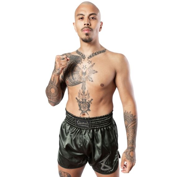 Muay Thai Shorts 8Weapons Strike – Khaki – S, Size: S, Colour: Khaki, 3 image