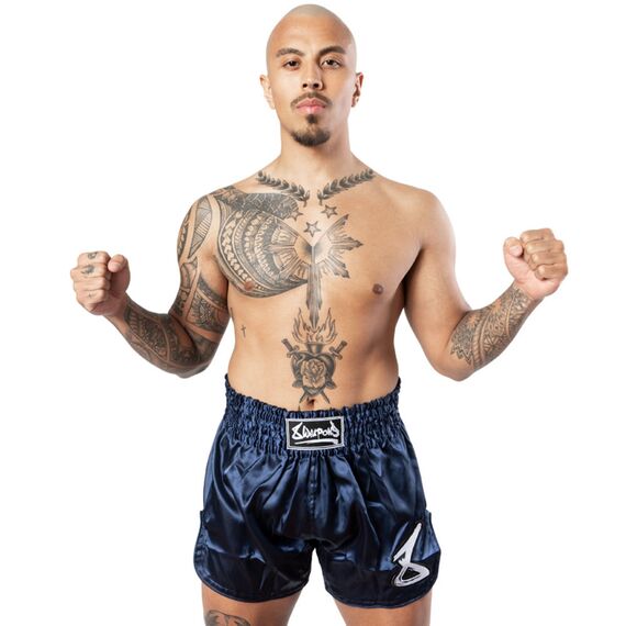 Muay Thai Shorts 8Weapons Strike – Blue – M, Size: M, Colour: Blue, 6 image