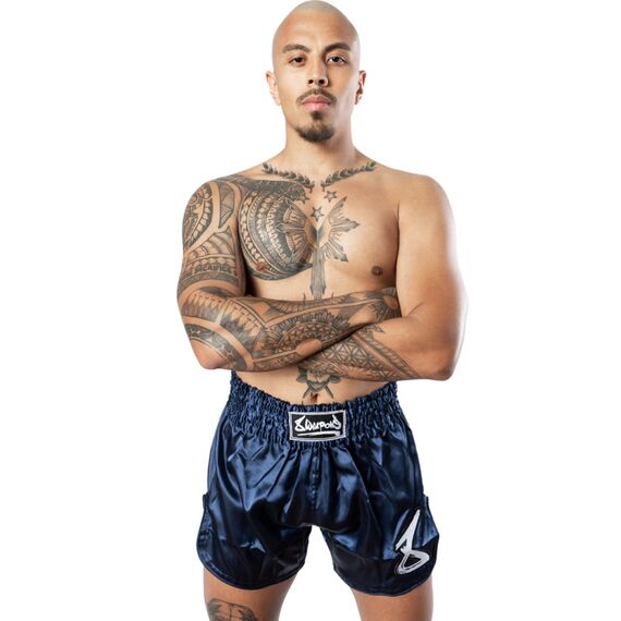 Muay Thai Shorts 8Weapons Strike – Blue – XL, Size: XL, Colour: Blue, 5 image