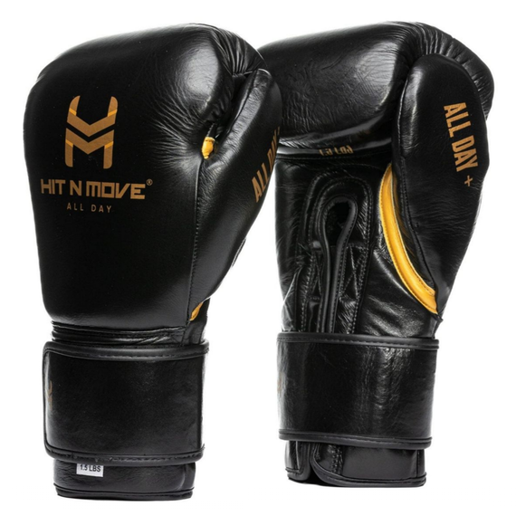Boxhandschuhe HitnMove Conditioning Schwarz 24oz, Farbe: Schwarz, OZ: 24oz
