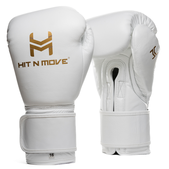 Gants de boxe HitnMove Balance Blanc 12oz, Couleur: Blanc, oz: 12oz