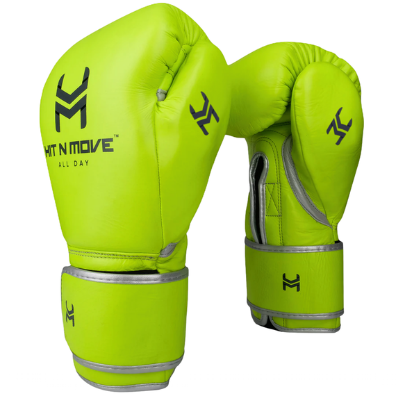 Gants de boxe HitnMove Balance Neon 12oz, Couleur: Jaune, oz: 12oz