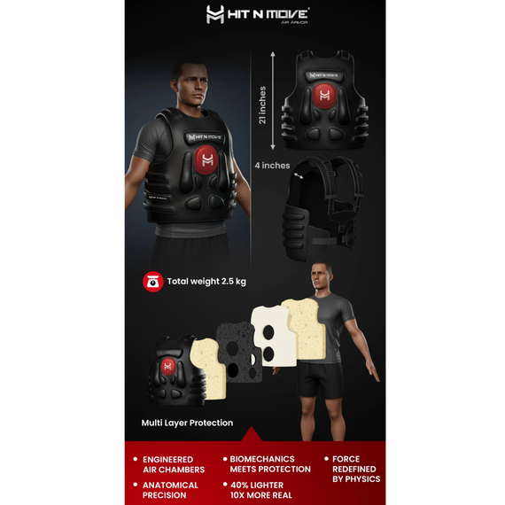 Bouclier de corps HitnMove   Standard, Taille: Taille unique, Couleur: Noir, 2 image