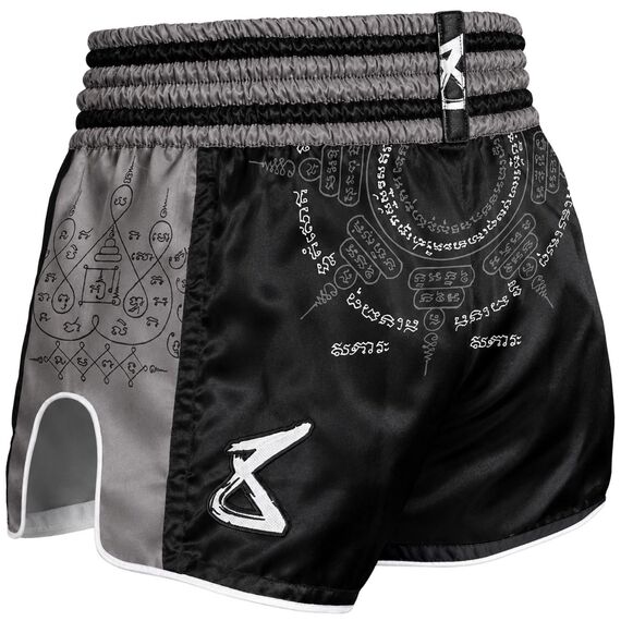 Muay Thai Shorts 8 Weapons 8 Ways Yant 2.0 Schwarz/Schwarz L, Bekleidungsgrösse: L, Farbe: Schwarz, 3 image