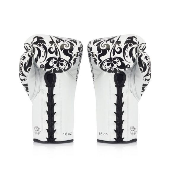Gants de boxe Fairtex Compétition Glory Lacet édition limitée, Couleur: Blanc, oz: 14oz, 2 image