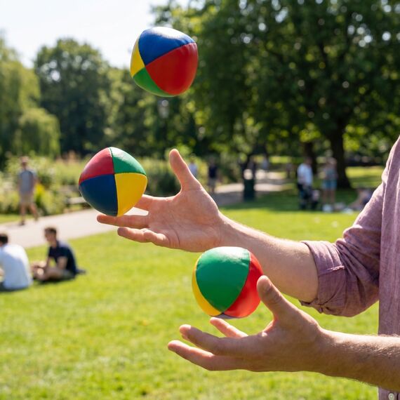 Omada Durable Leather Juggling Ball, Ø 55 mm (set of 3), 4 image