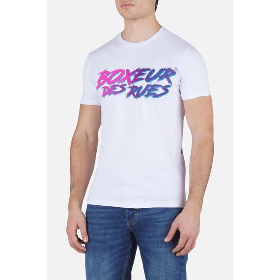 Round Neck  Printed T-Shirt, Size: S, Colour: Weiss