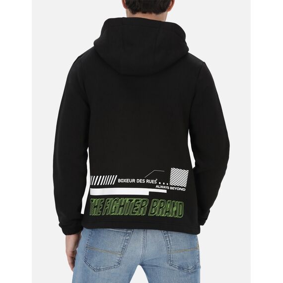 Sweat à capuche plus col roulé côtelé, Taille: 2XL, Couleur: Noir, 3 image