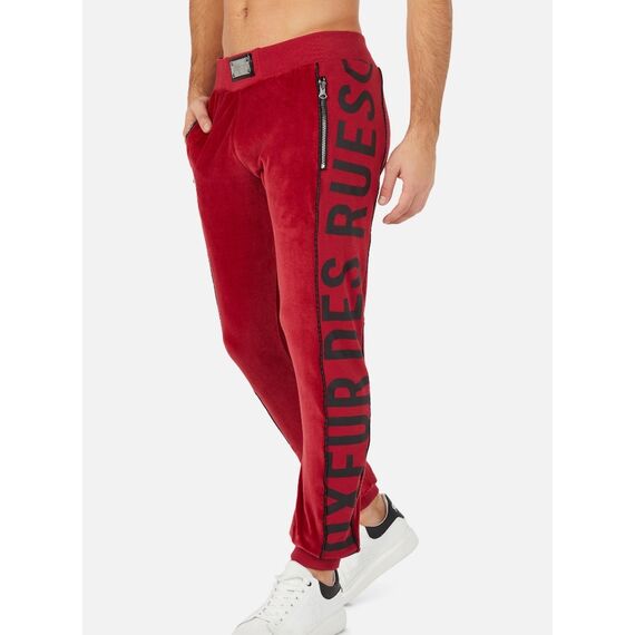 Sweatpants With Velvet, Size: XL, Colour: Blue
