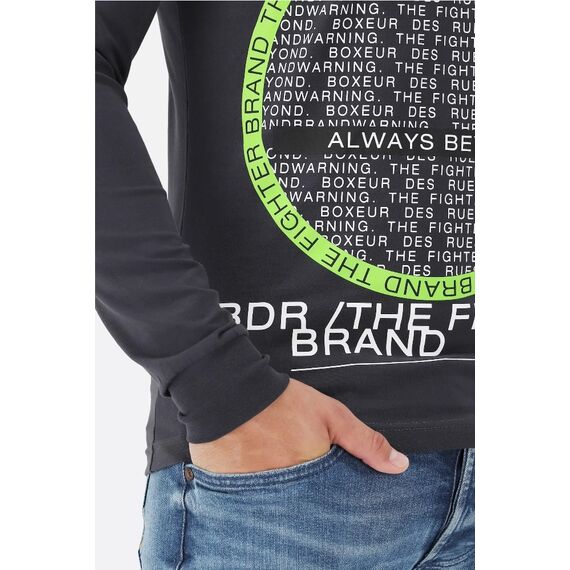 L/S T-Shirt With Prints, Size: S, Colour: Anthracite, 3 image