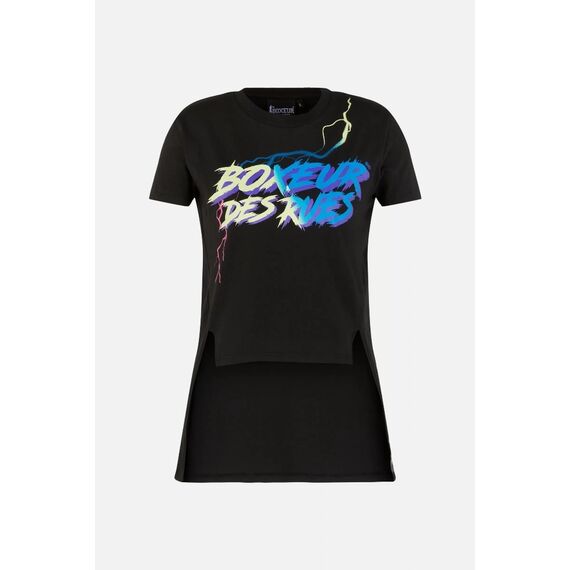 Cropped T-Shirt W/ Prints, Size: XL, Colour: Schwarz, 2 image