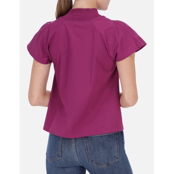 Col roulé double tissu, Taille: L, Couleur: Rose, 3 image