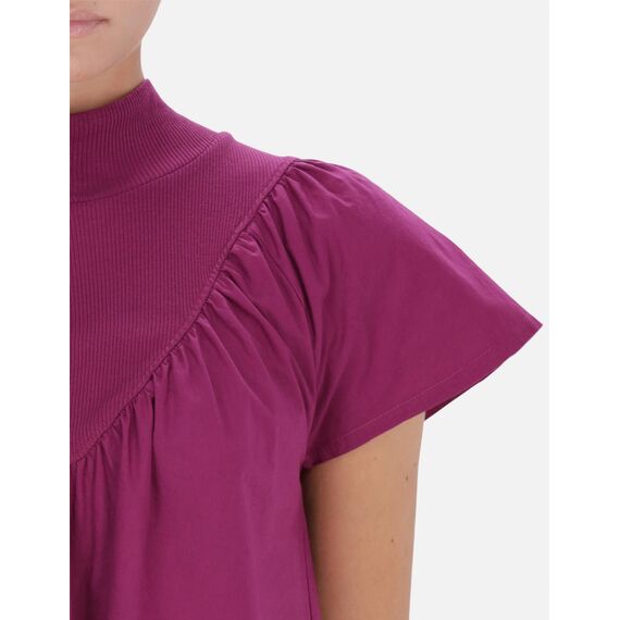 Col roulé double tissu, Taille: L, Couleur: Rose, 4 image