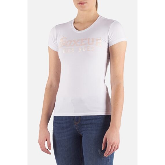 T-shirt avec logo sur le devant, Couleur: Blanc, Taille ne pas utiliser: L