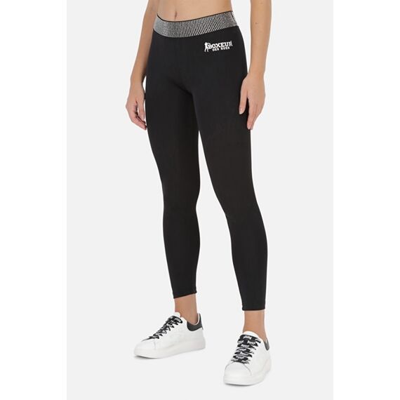 Leggings With Crystals, Size: XL, Colour: Schwarz