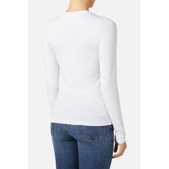 T-Shirt mit Strass-Logo, Farbe: Weiss, Grösse : M, 3 image