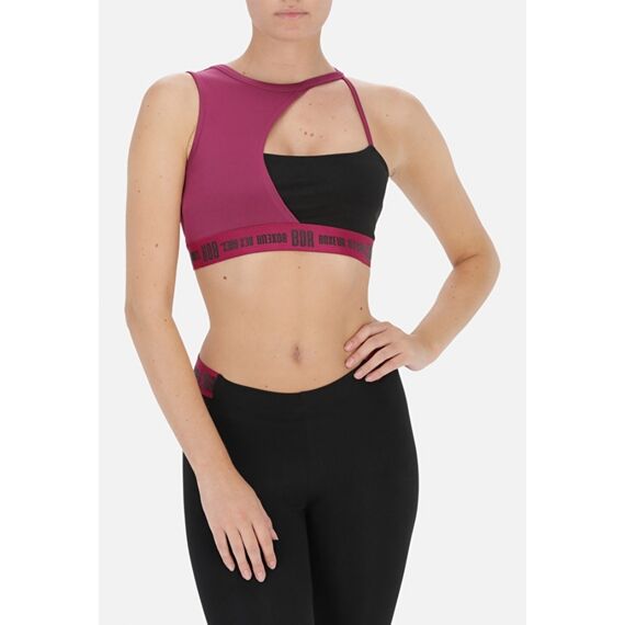 Double Layers Sport Bra, Taglia: S, Colore: Nero