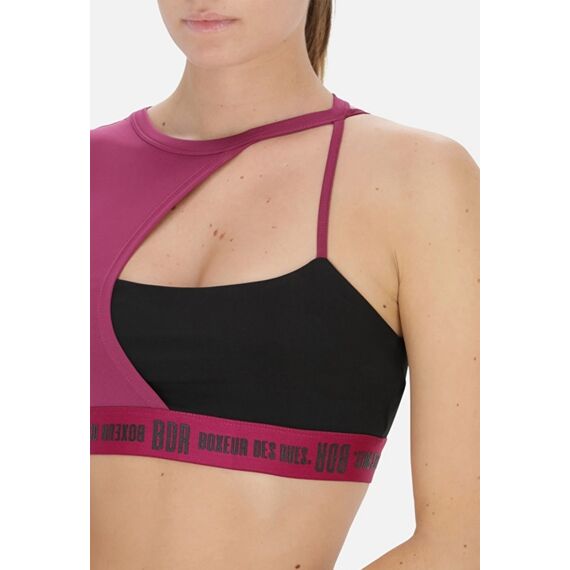 Double Layers Sport Bra, Taglia: S, Colore: Nero, 4 image