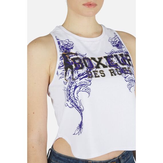 Foil Printed Tank Top, Size: XL, Colour: Weiss, 4 image