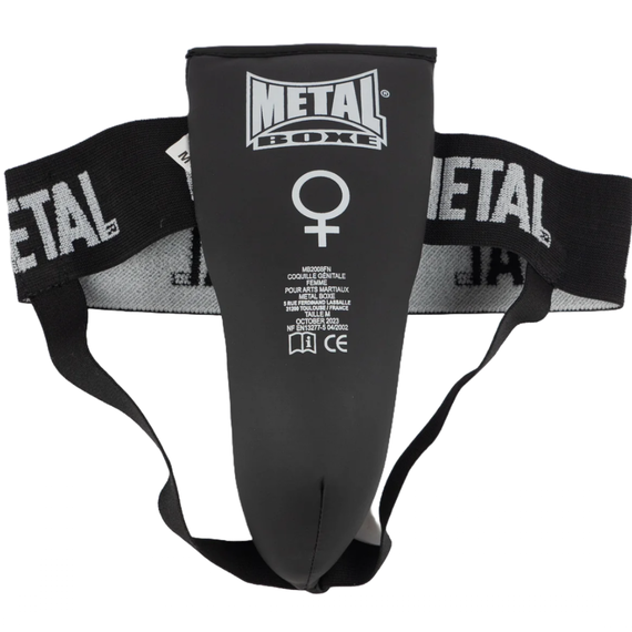 Metal Boxe Coquille De Protection Femme Noir Xs, Taille: XS, Couleur: Noir