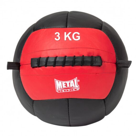 Wall Ball 3 Kg, Couleur: Noir, Poids kg: 3