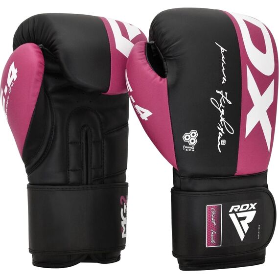 Boxhandschuhe Rex F4 – Rosa/Schwarz – 8oz, Farbe: Rosa, OZ: 8oz
