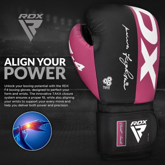 Boxhandschuhe Rex F4 – Rosa/Schwarz – 8oz, Farbe: Rosa, OZ: 8oz, 6 image