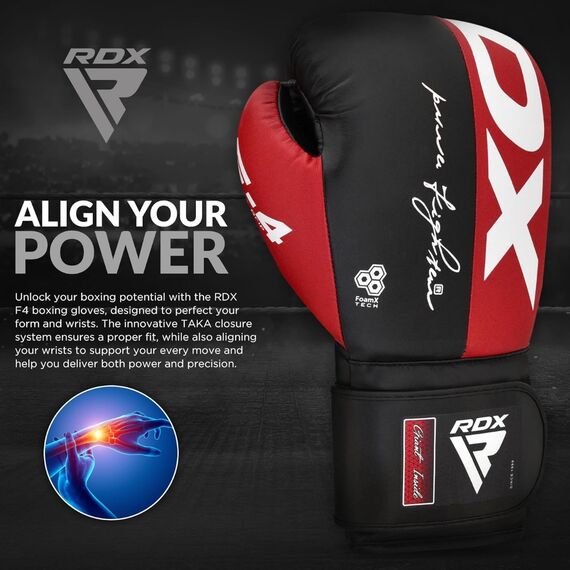 Gants de boxe Rex F4 – Rouge/Noir – 10oz, Couleur: Rouge, oz: 10oz, 7 image