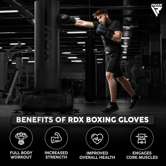 Boxing Gloves RDX F6 Kara – Black/Black – 16oz, Colour: Schwarz, OZ: 16oz, 2 image