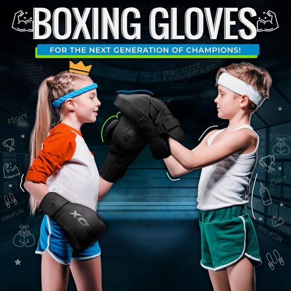 Gants de boxe RDX F6 Enfant – Noir/Or – 6oz, Couleur: Or, oz: 6oz, 5 image