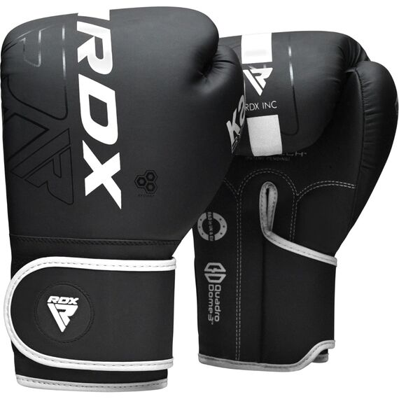 Boxhandschuhe RDX F6 Kara – Schwarz/Weiss – 10oz, Farbe: Schwarz, OZ: 10oz