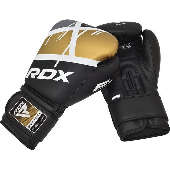 Guantoni Boxe RDX F7 Ego – Nero/Oro – 14oz, Colore: Oro, OZ: 14oz, 3 image