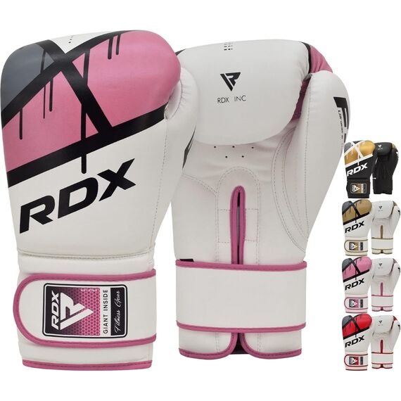 Guantoni Boxe RDX F7 Ego – Bianco/Rosa – 10oz, Colore: Rosa, OZ: 10oz, 4 image