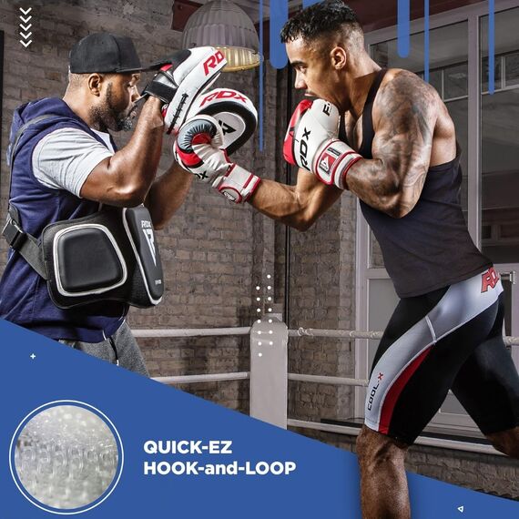 Boxing Gloves RDX F7 Ego – White/Blue – 14oz, Colour: Blue, OZ: 14oz, 5 image