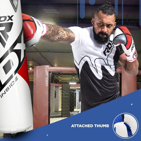 Boxing Gloves RDX F7 Ego – White/Blue – 14oz, Colour: Blue, OZ: 14oz, 4 image