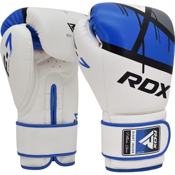 Boxing Gloves RDX F7 Ego – White/Blue – 8oz, Colour: Blue, OZ: 8oz