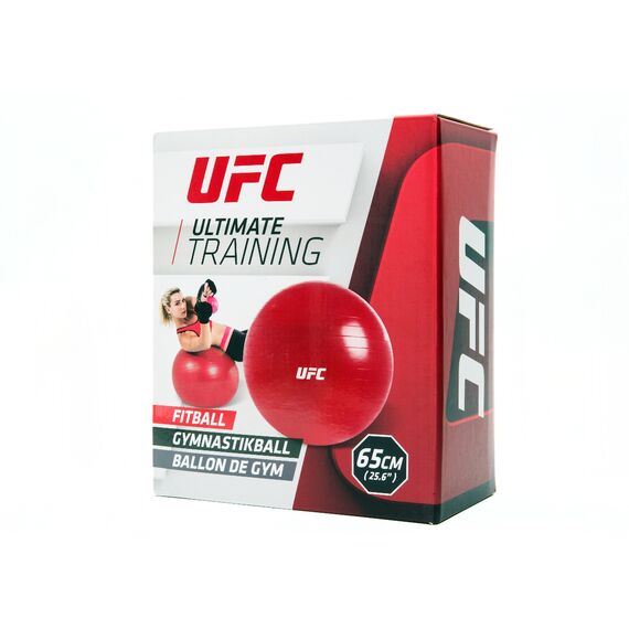UFC Swiss Ball – 65 cm (Fitball d’entraînement), Taille: 65 cm, Couleur: Rouge, 2 image