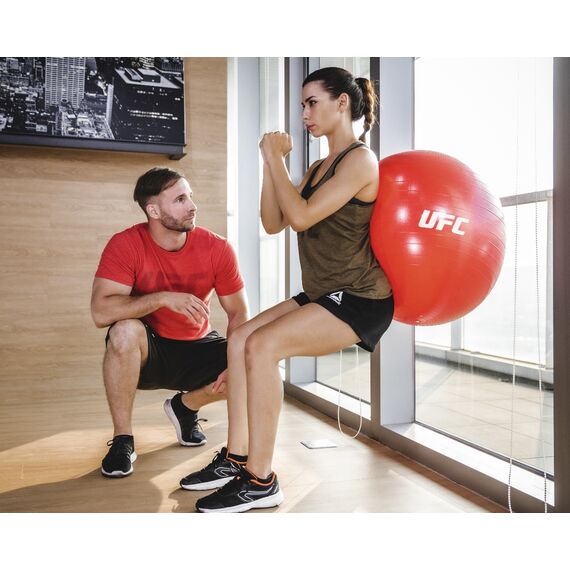 UFC Swiss Ball – 65 cm (Fitball d’entraînement), Taille: 65 cm, Couleur: Rouge, 3 image