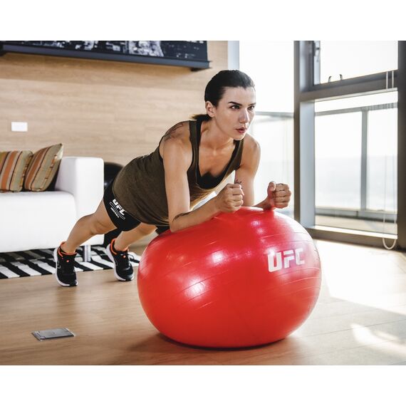 UFC Swiss Ball – 65 cm (Fitball d’entraînement), Taille: 65 cm, Couleur: Rouge, 5 image
