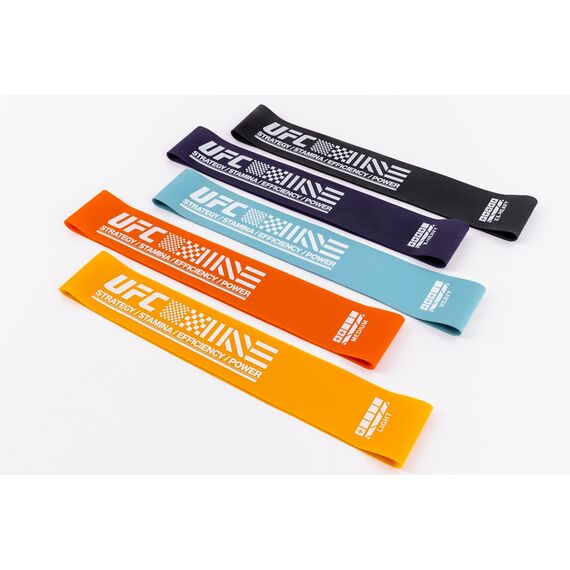 UFC Mini Resistance Bands – Set of 5 Levels, Colour: Multicolor, Additional Weight: Taille unique