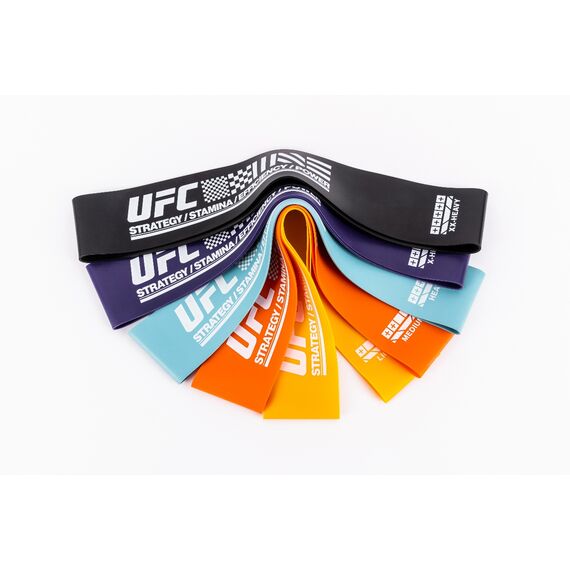 UFC Mini Resistance Bands – Set of 5 Levels, Colour: Multicolor, Additional Weight: Taille unique, 2 image