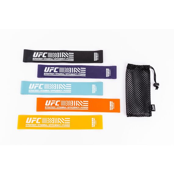 UFC Mini Resistance Bands – Set of 5 Levels, Colour: Multicolor, Additional Weight: Taille unique, 3 image