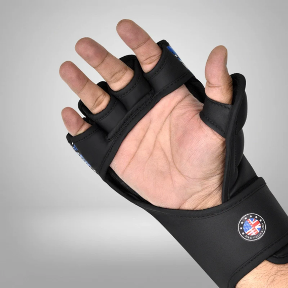 Gants de MMA RDX Aura F17 Noir/Bleu - Taille L, Taille: L, Couleur: Bleu, 6 image
