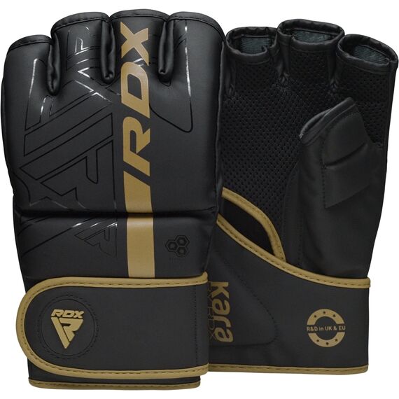 Grappling Gloves F6 Matte Golden-M, Taglia: M, Colore: Nero