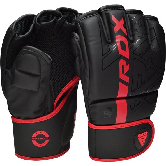 Grappling Gloves F6 Matte Red-M, Taglia: M, Colore: Nero, 3 image
