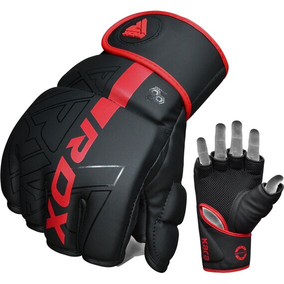Grappling Gloves F6 Matte Red-M, Taglia: M, Colore: Nero, 4 image