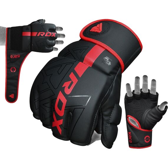 Grappling Gloves F6 Matte Red-M, Taglia: M, Colore: Nero, 5 image