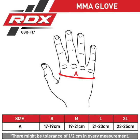 MMA Sparring Gloves RDX Aura F17 Black/Red - Size XL, Size: XL, Colour: Rot, 2 image